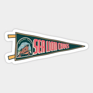 Sea Lion Caves Pennant Sticker